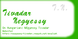 tivadar negyessy business card