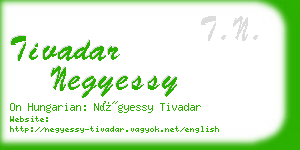 tivadar negyessy business card